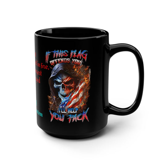 Pak-it- up Mug — Patriotic Skull 'This Flag Defends You' Coffee Cup