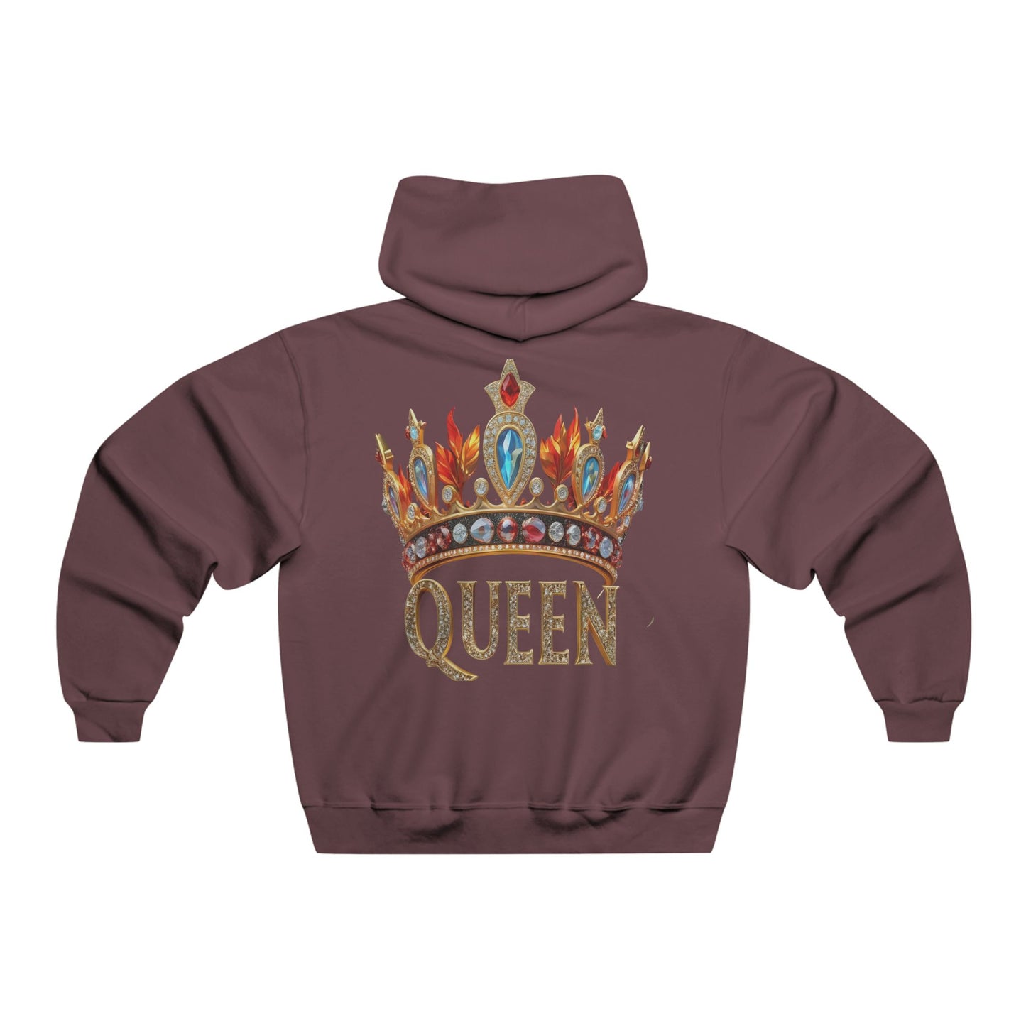 Queen Crown Hoodie — Embellished Regal Graphic Hooded Sweatshirt