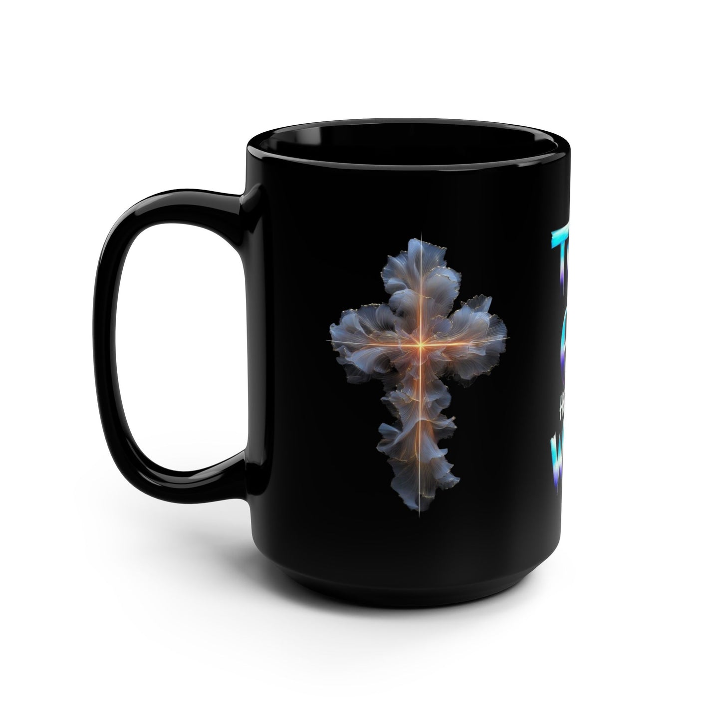 Trust God's Plan 15oz Mug — Inspirational Christian Coffee Cup with Cross Design