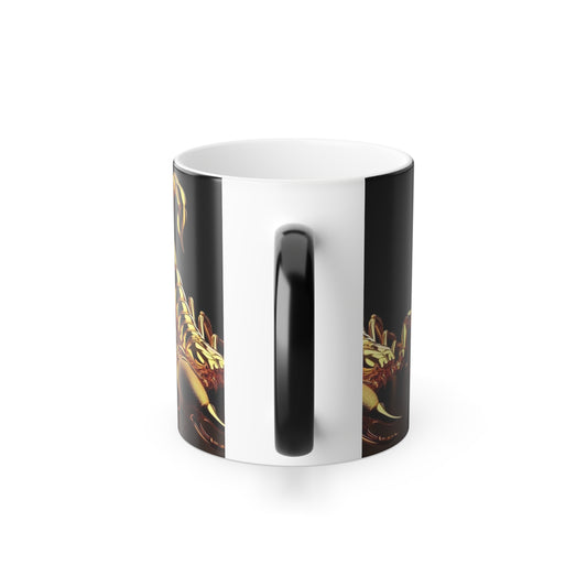 Color Morphing Mug, 11oz - Gold Scorpion Design