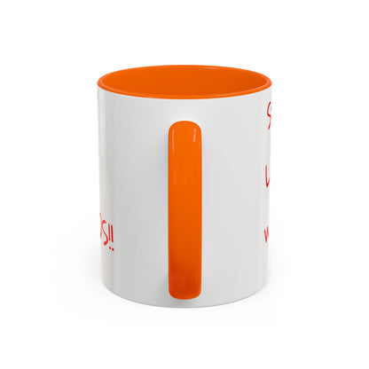 Accent Coffee Mug - ThatzVenomizm 'Harsh Words' Funny Sarcastic Script Mug (11/15oz)