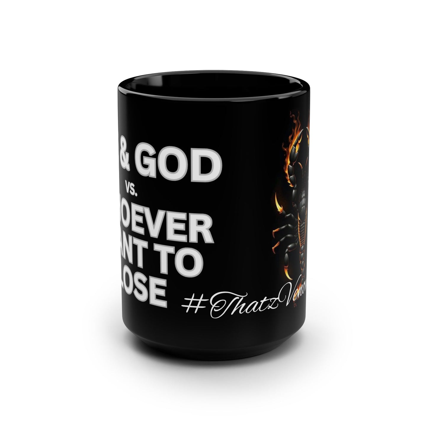 Black Mug with Scorpion Design - Empowering Coffee Cup for Motivational Moments, Unique Gift for Friends, #ThatzVenomizm, Spiritual, [...]