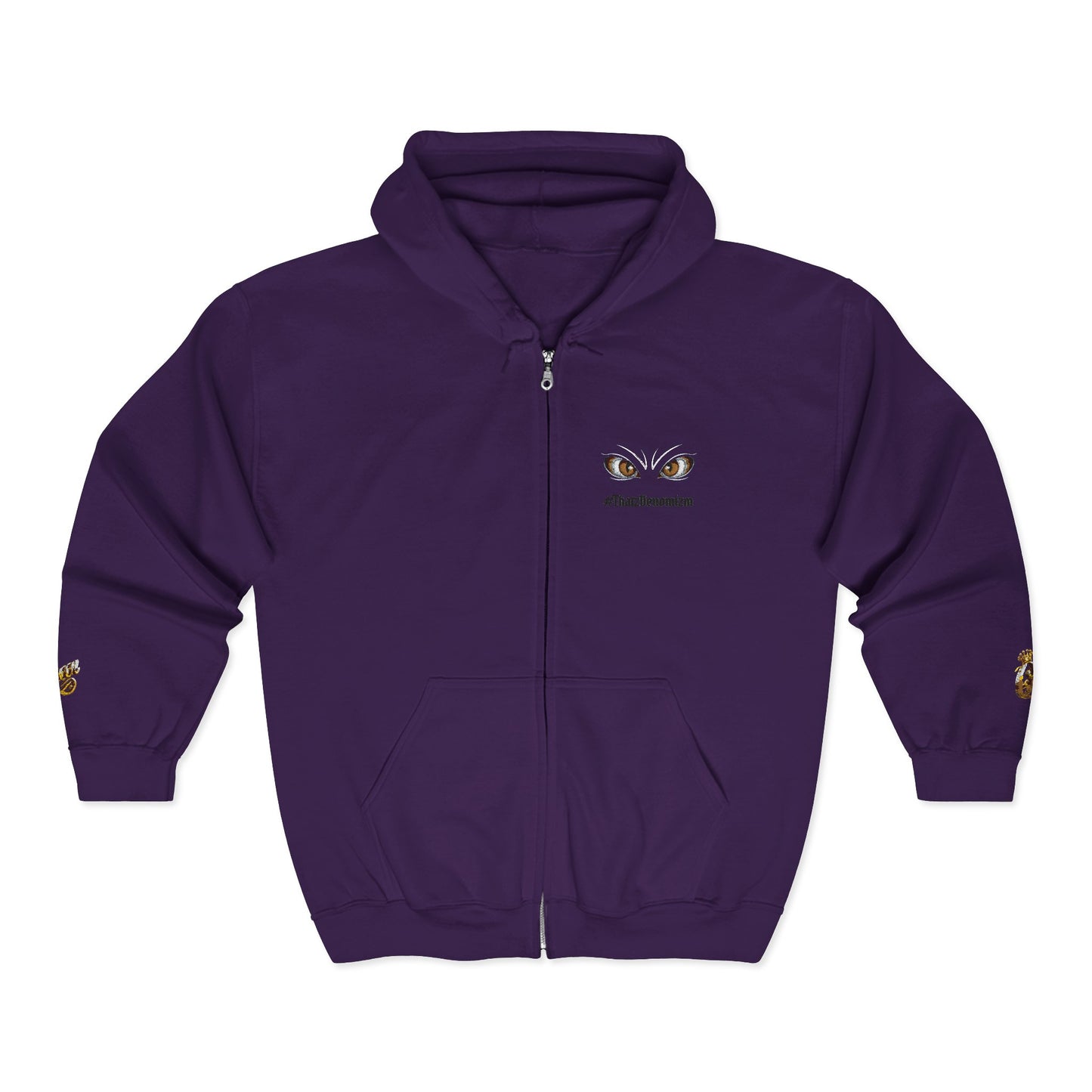 Eyes of Athena Zip Hoodie — Small Athena Incognito Chest Graphic