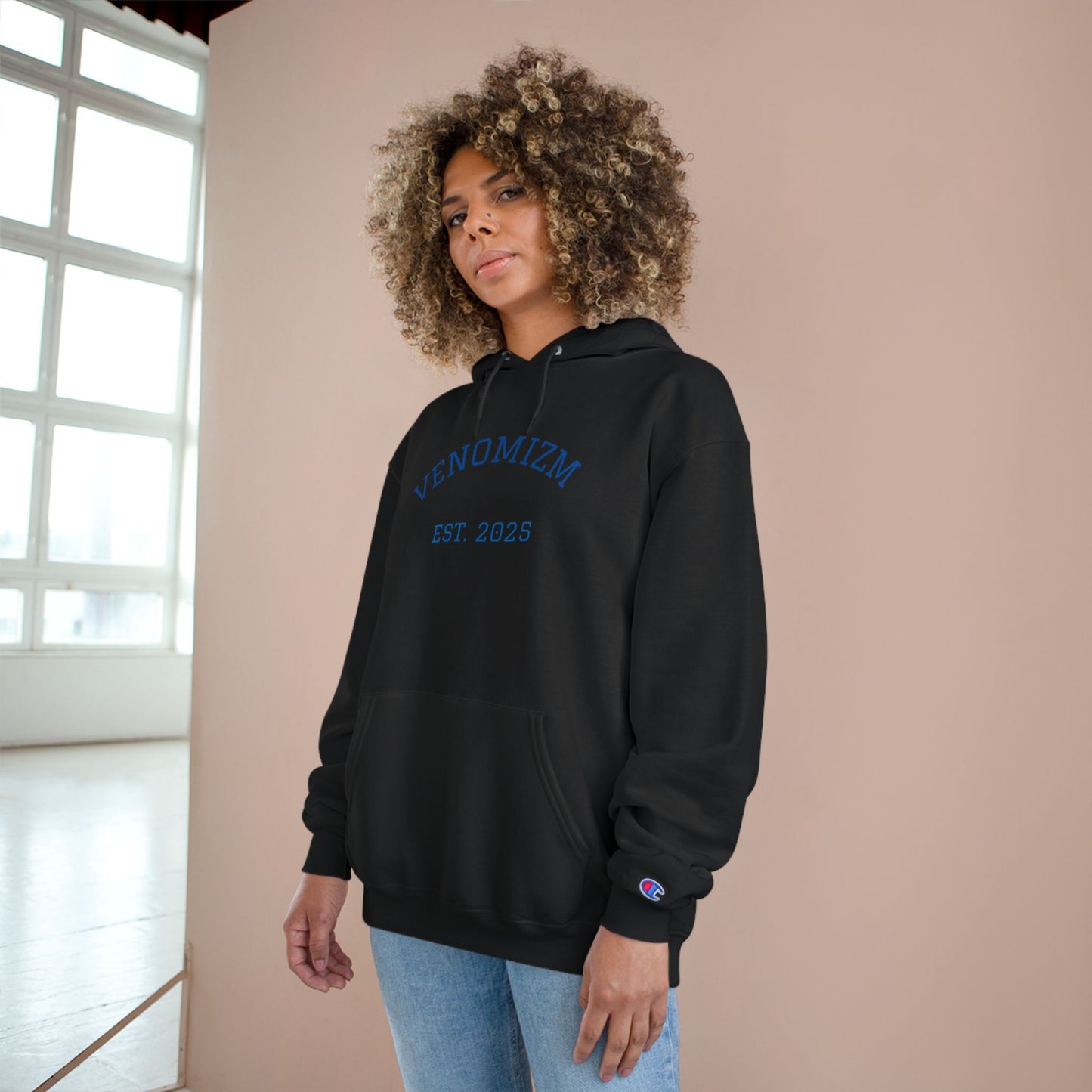 Venomizm Graphic Hoodie —  Champion Hoodie with Venom Skull Back Print