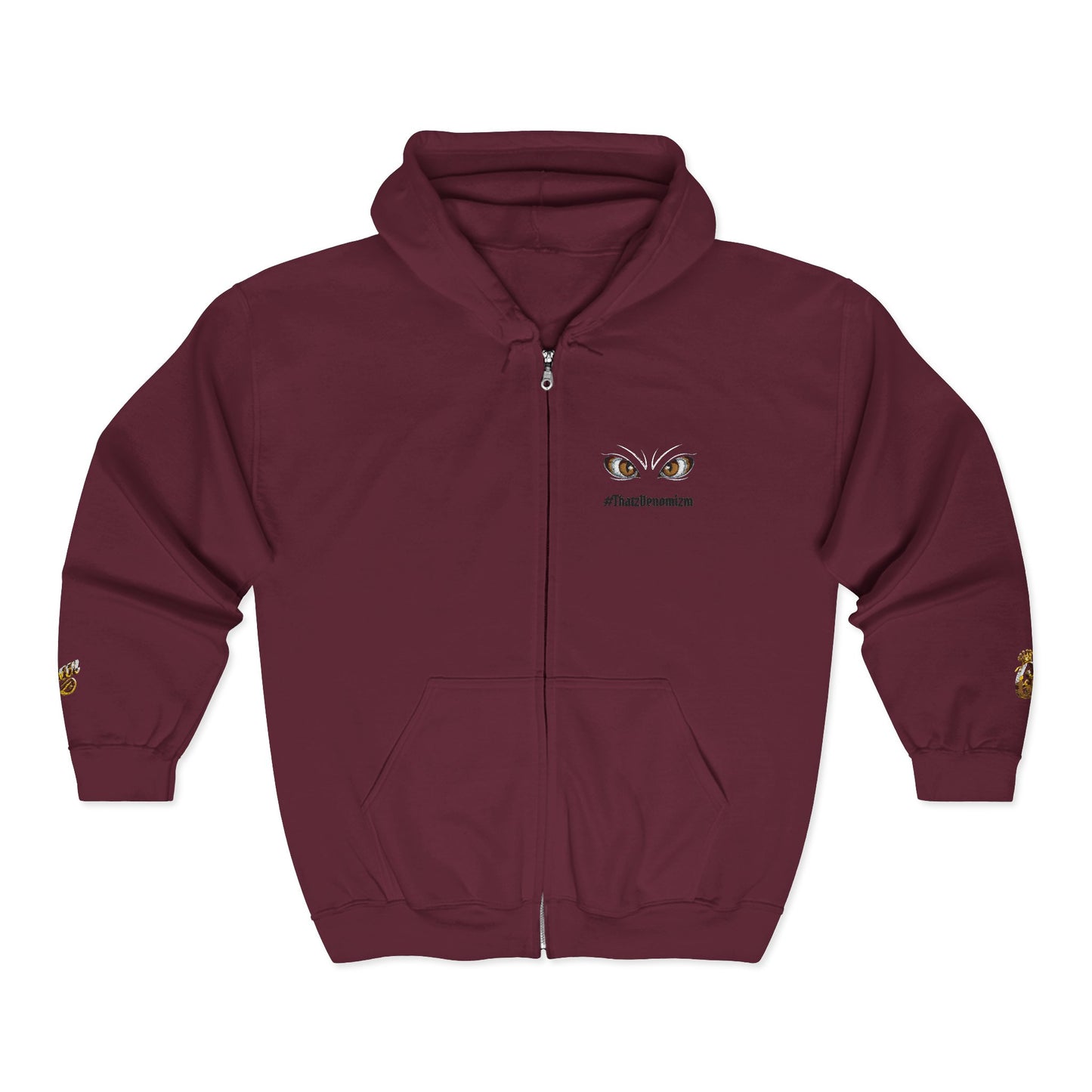 Eyes of Athena Zip Hoodie — Small Athena Incognito Chest Graphic