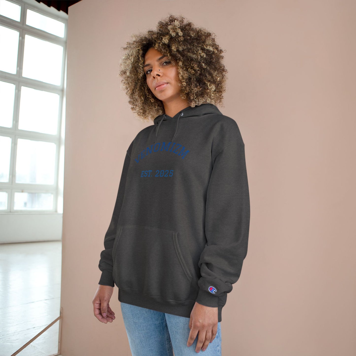 Venomizm Graphic Hoodie —  Champion Hoodie with Venom Skull Back Print