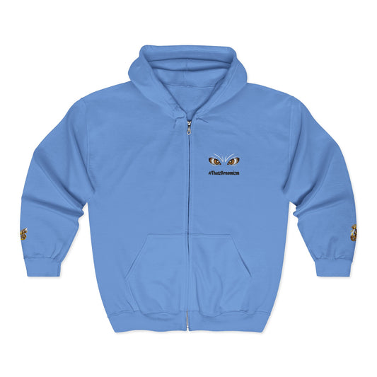 Eyes of Athena Zip Hoodie — Small Athena Incognito Chest Graphic
