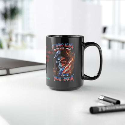 Pak-it- up Mug — Patriotic Skull 'This Flag Defends You' Coffee Cup