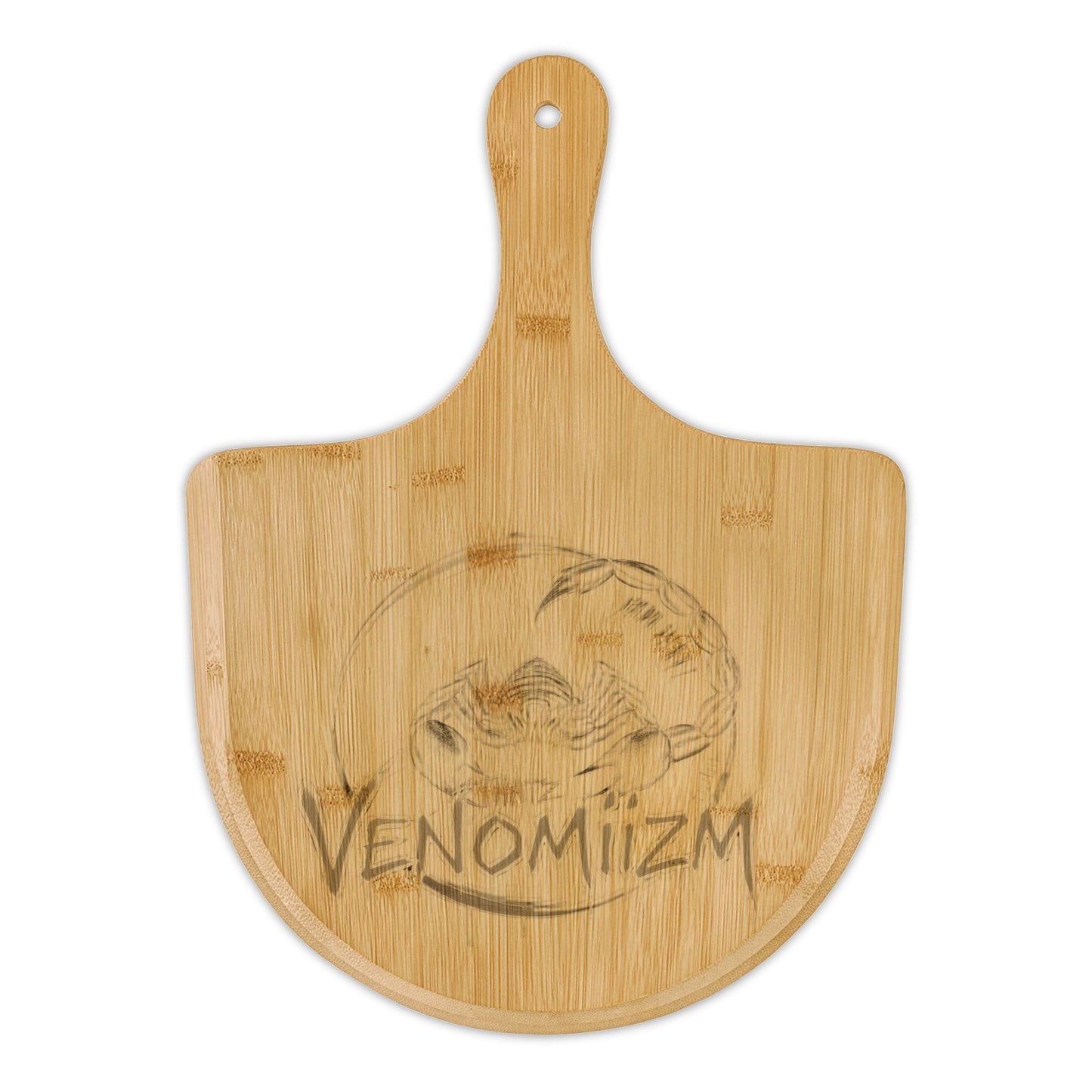 Engraved Bamboo Pizza Peel – Venomizm Scorpion Design