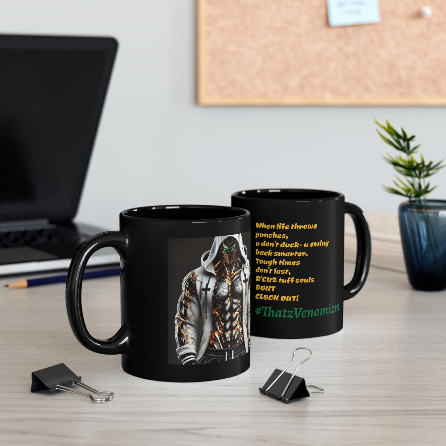 Inspirational Black Coffee Mug - Motivational Quotes for Daily Inspiration, Gift for Him/Her, Office Decor, Unique Coffee Cup