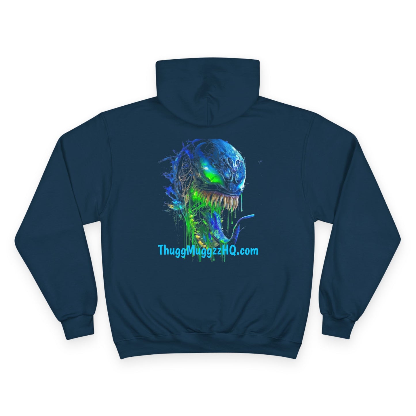 Venomizm Graphic Hoodie —  Champion Hoodie with Venom Skull Back Print