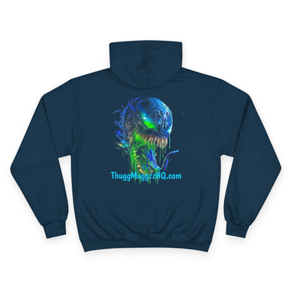 Venomizm Graphic Hoodie —  Champion Hoodie with Venom Skull Back Print