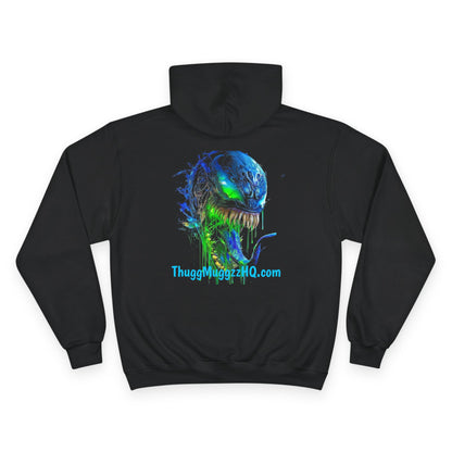 Venomizm Graphic Hoodie —  Champion Hoodie with Venom Skull Back Print
