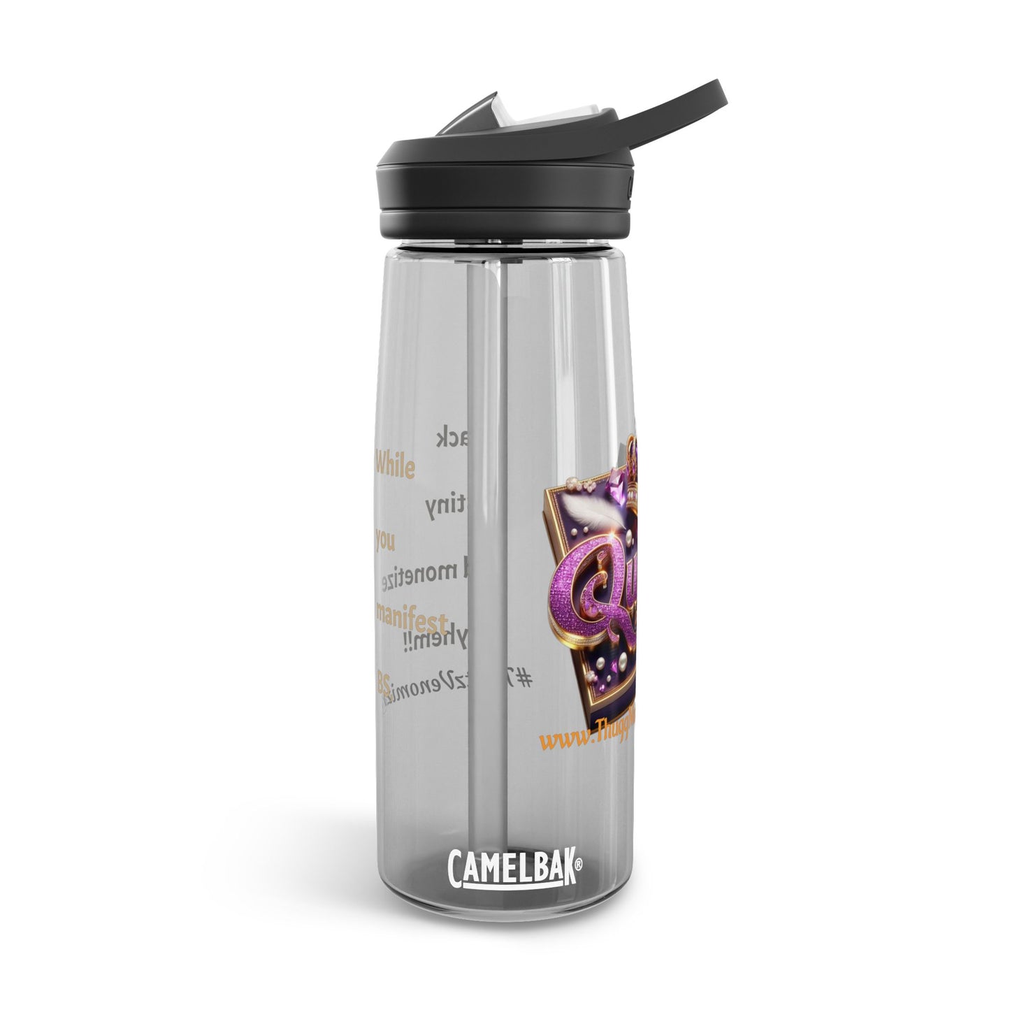 Queen Crown Water Bottle — CamelBak Eddy® 20/25oz, Sparkling Royal Design