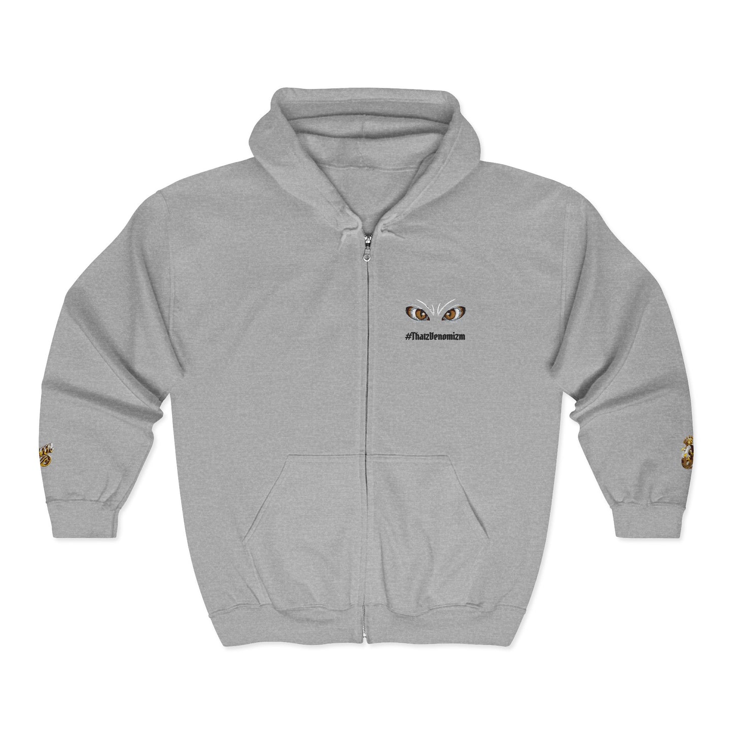Eyes of Athena Zip Hoodie — Small Athena Incognito Chest Graphic