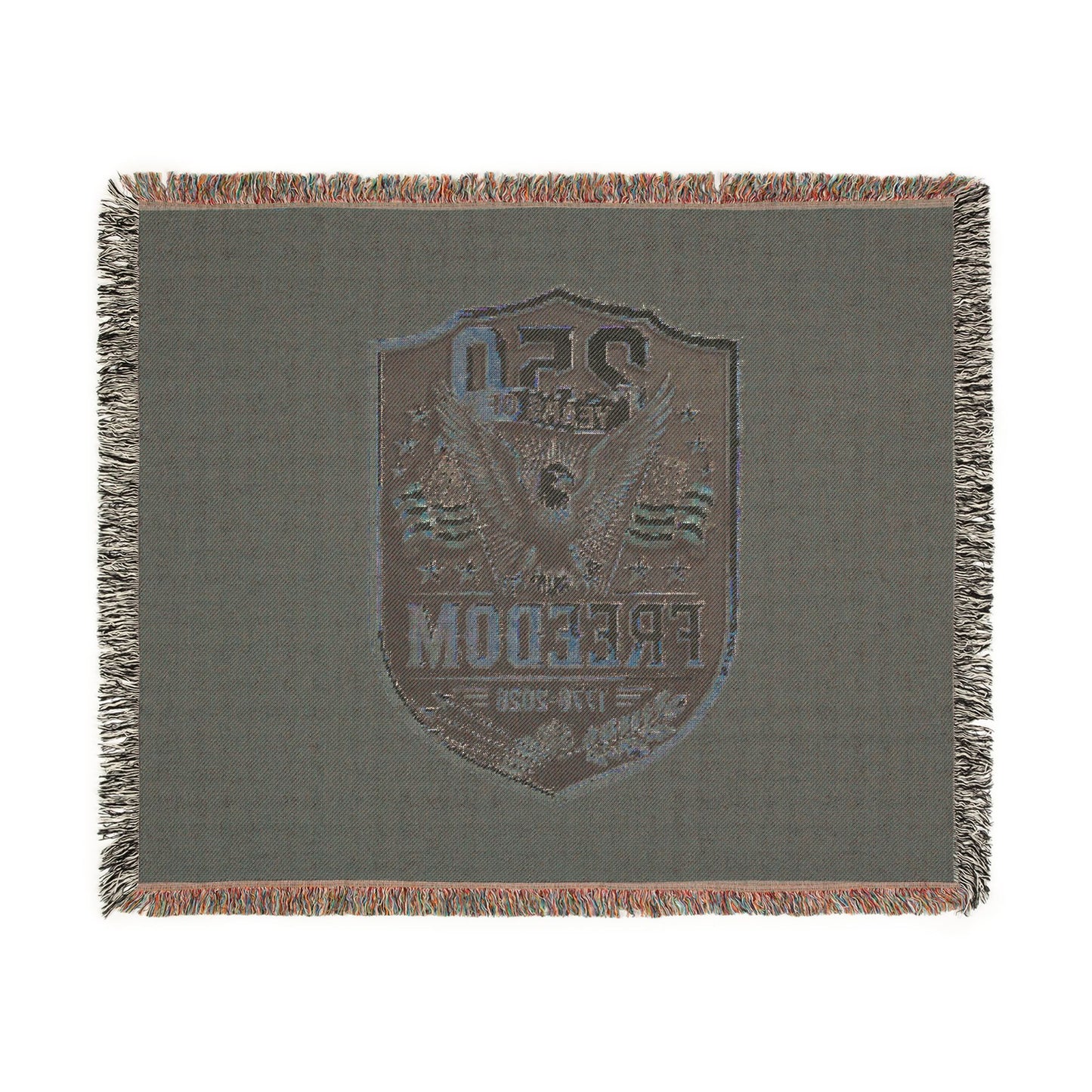 Freedom Eagle Woven Blanket — Patriotic 250th Anniversary Throw