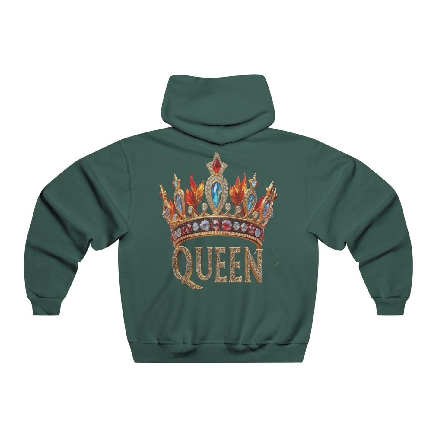 Queen Crown Hoodie — Embellished Regal Graphic Hooded Sweatshirt
