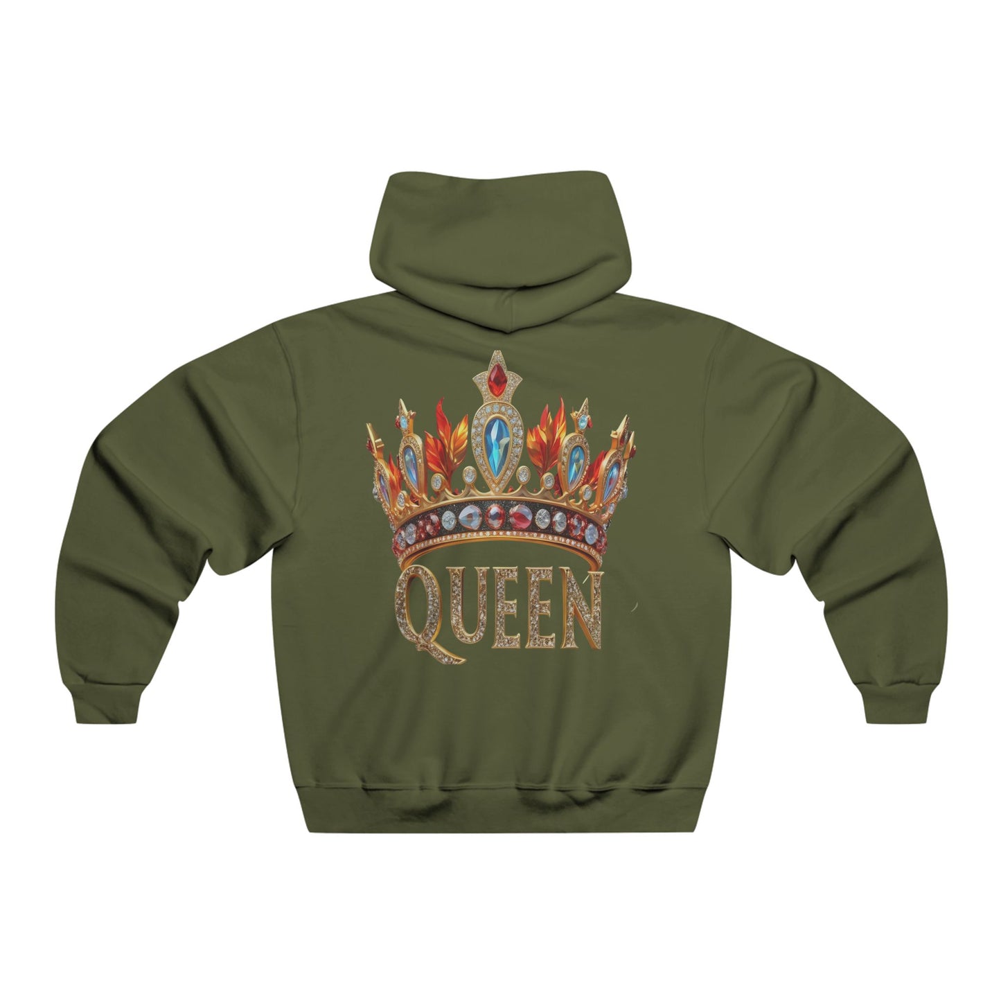Queen Crown Hoodie — Embellished Regal Graphic Hooded Sweatshirt