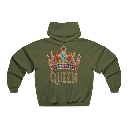 Queen Crown Hoodie — Embellished Regal Graphic Hooded Sweatshirt