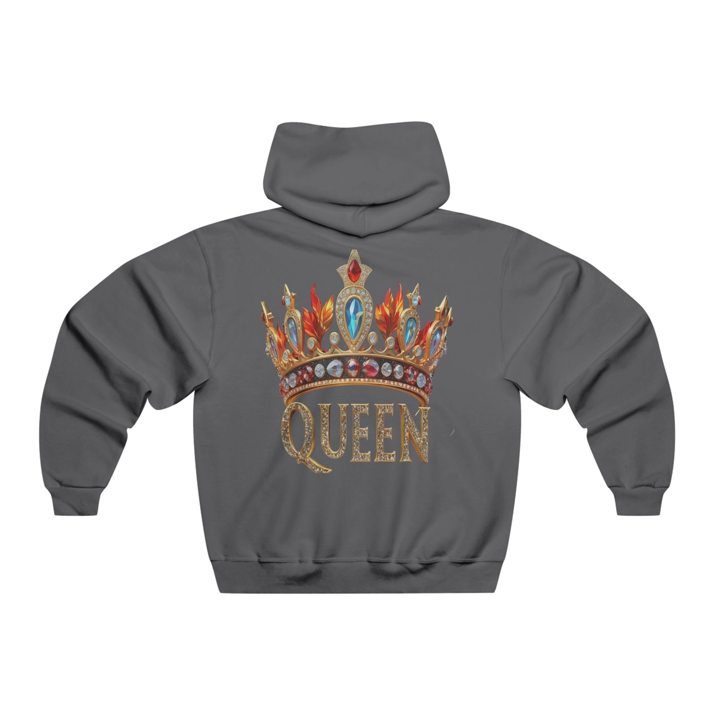Queen Crown Hoodie — Embellished Regal Graphic Hooded Sweatshirt