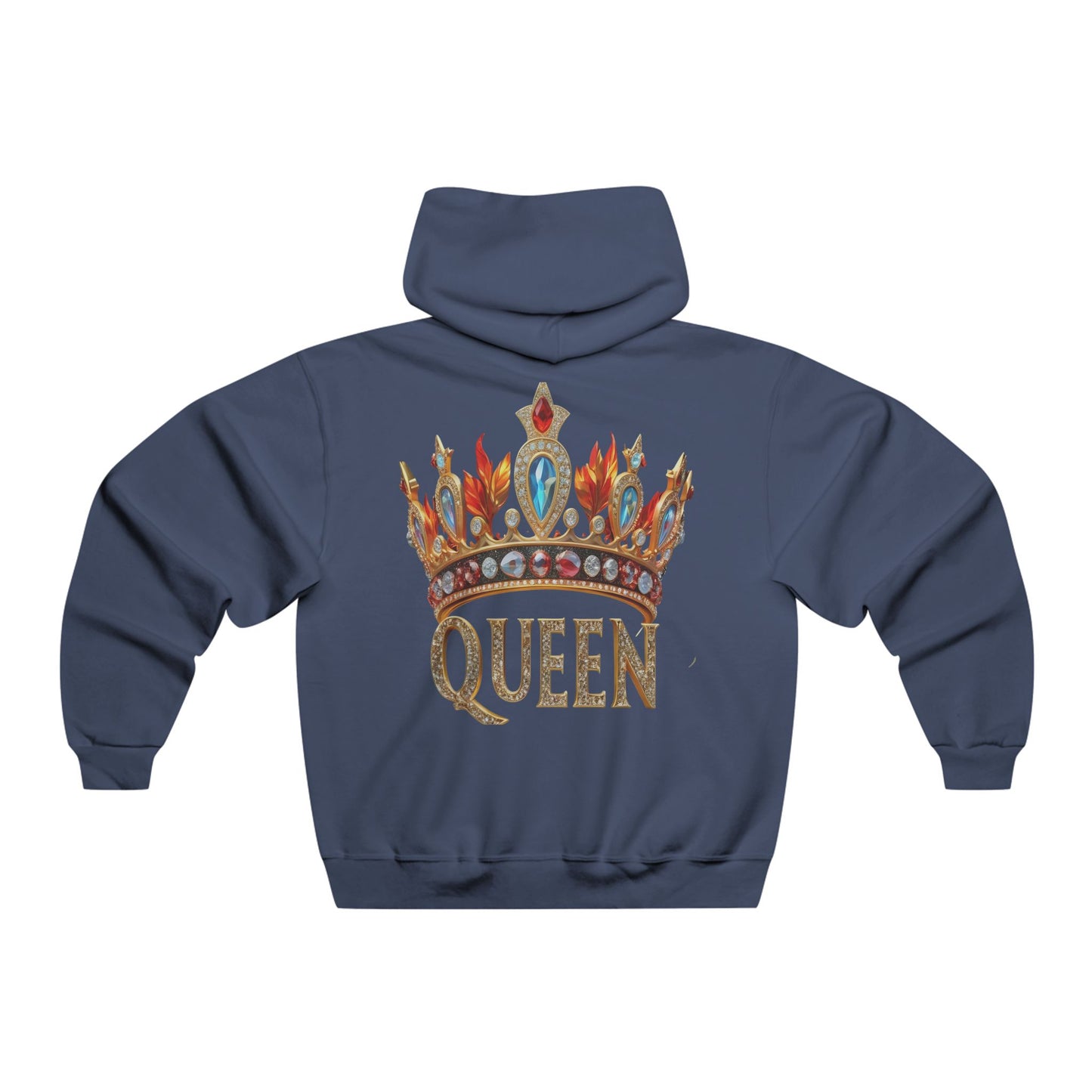 Queen Crown Hoodie — Embellished Regal Graphic Hooded Sweatshirt