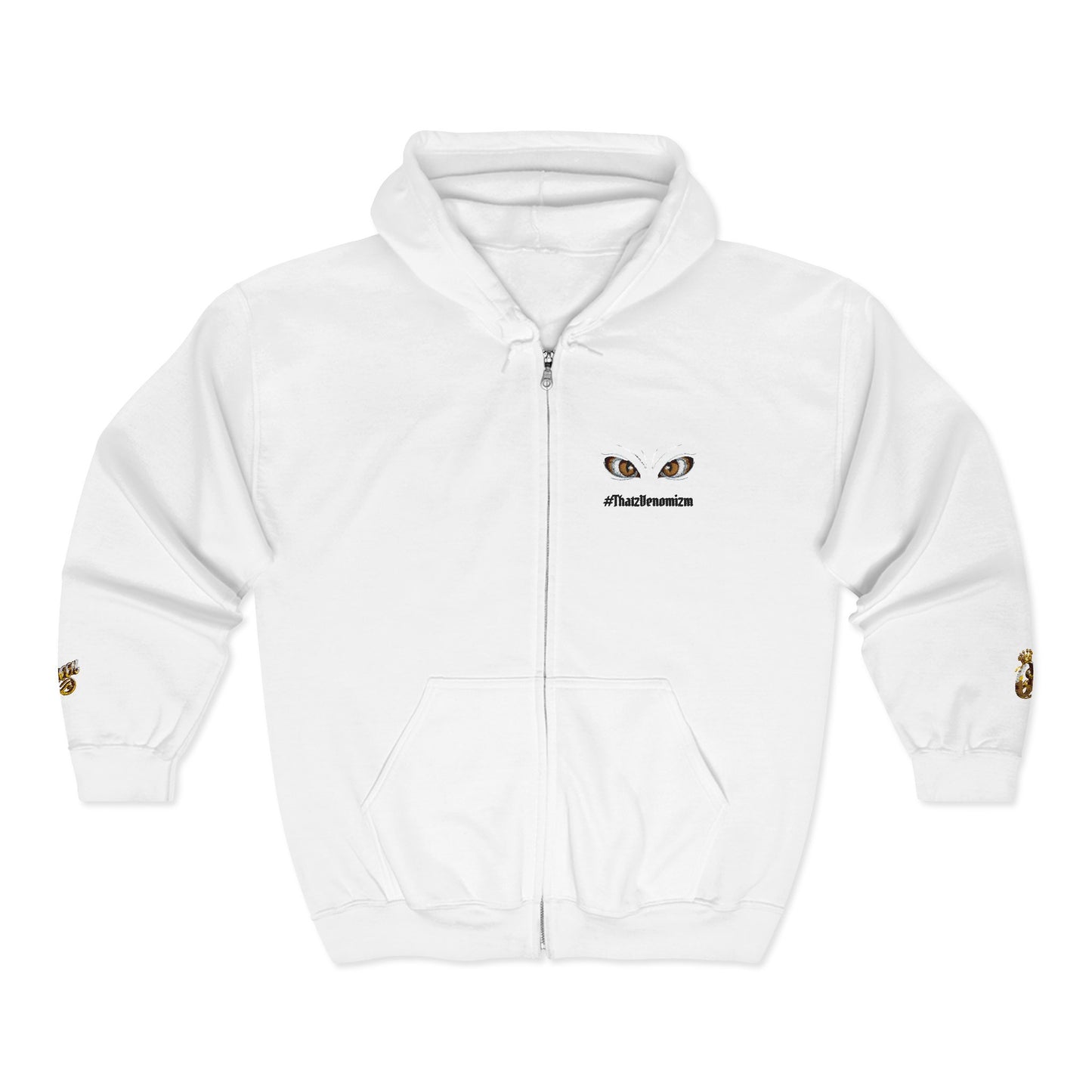 Eyes of Athena Zip Hoodie — Small Athena Incognito Chest Graphic
