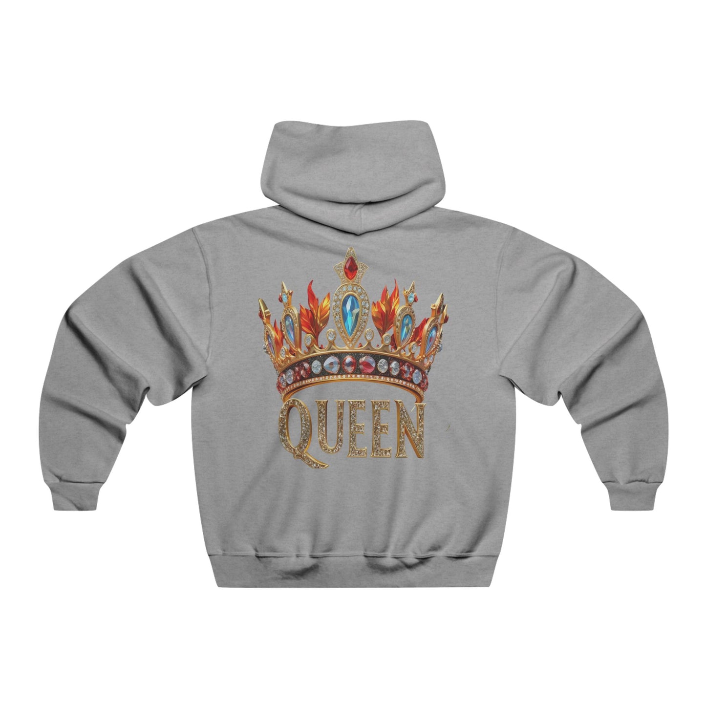 Queen Crown Hoodie — Embellished Regal Graphic Hooded Sweatshirt