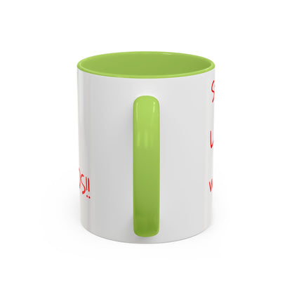 Accent Coffee Mug - ThatzVenomizm 'Harsh Words' Funny Sarcastic Script Mug (11/15oz)