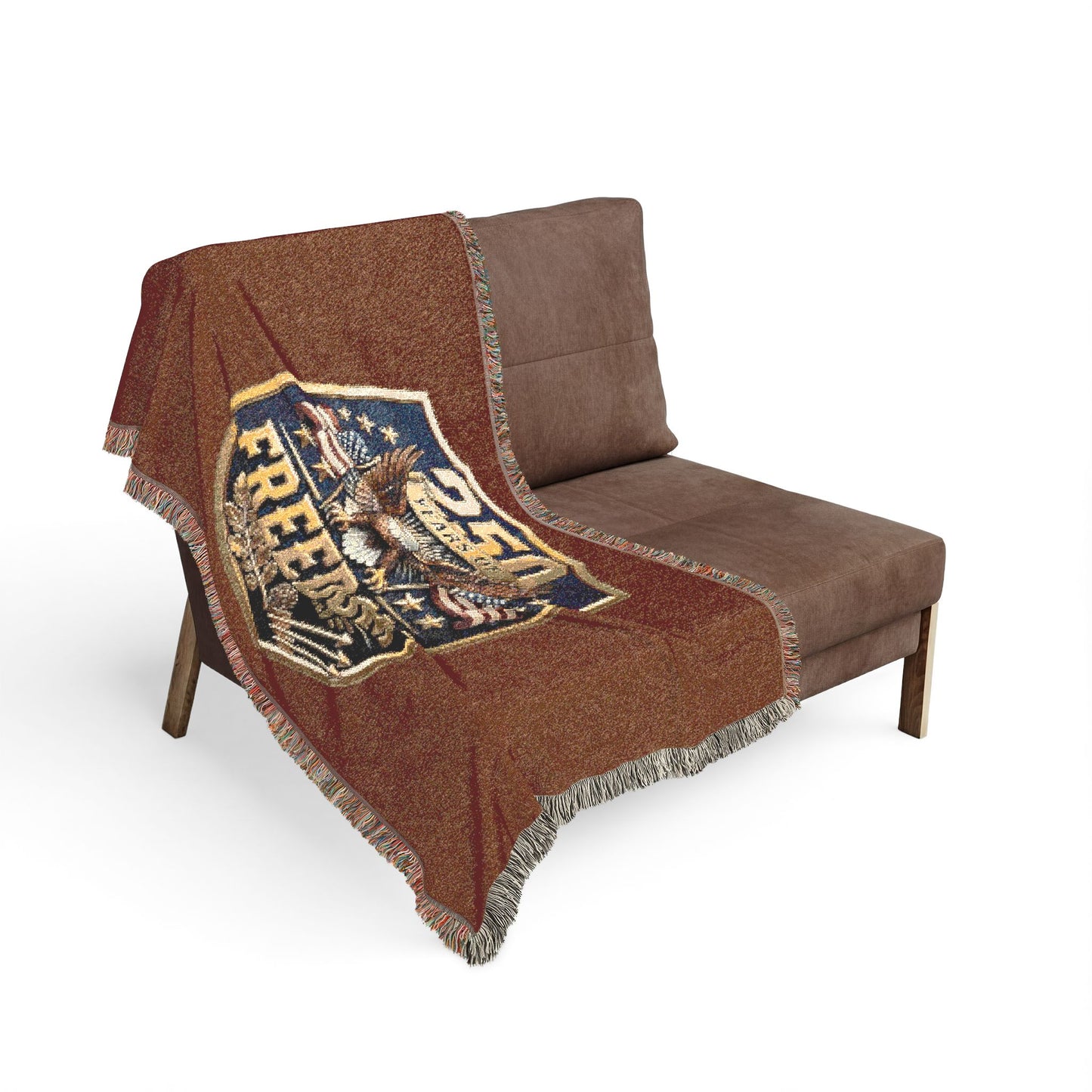 Freedom Eagle Woven Blanket — Patriotic 250th Anniversary Throw
