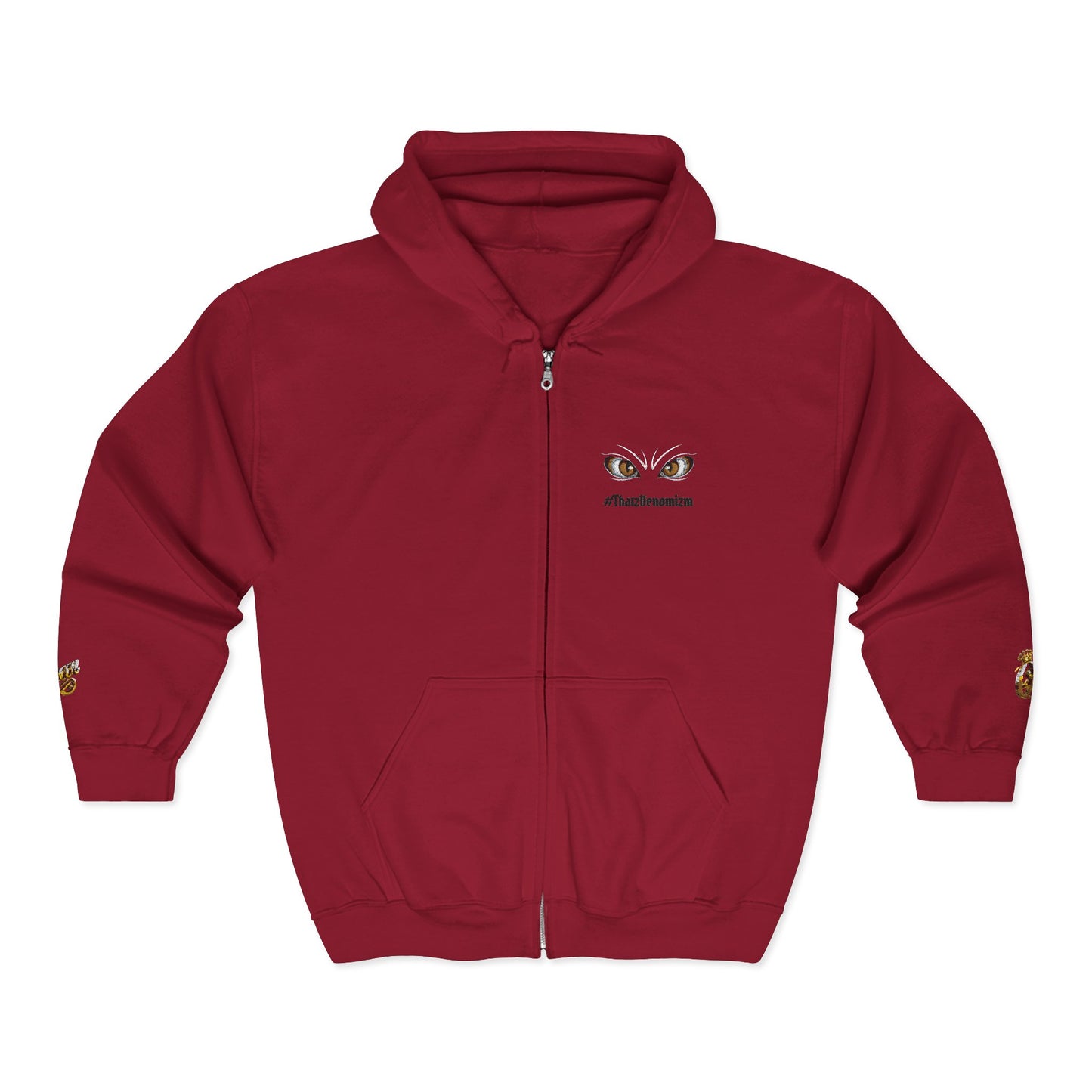 Eyes of Athena Zip Hoodie — Small Athena Incognito Chest Graphic