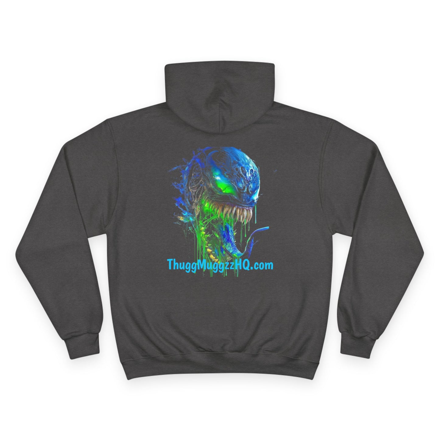 Venomizm Graphic Hoodie —  Champion Hoodie with Venom Skull Back Print