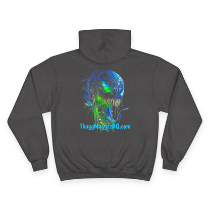 Venomizm Graphic Hoodie —  Champion Hoodie with Venom Skull Back Print