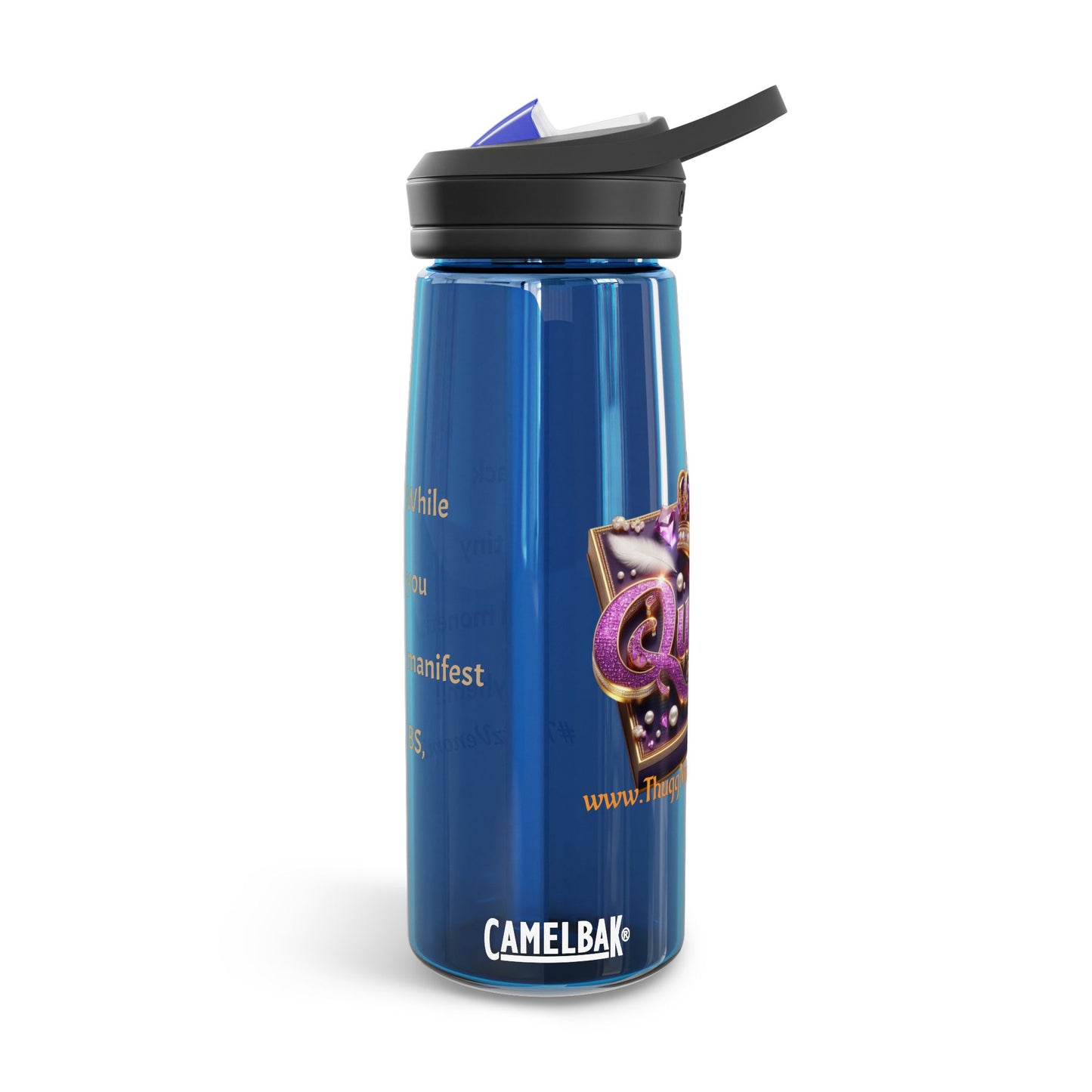 Queen Crown Water Bottle — CamelBak Eddy® 20/25oz, Sparkling Royal Design
