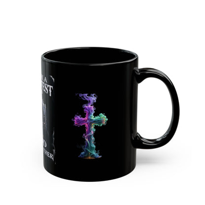Christian Prayer Mug — "I Took a DNA Test and God Is My Father" Black Coffee Cup