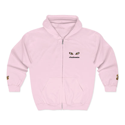 Eyes of Athena Zip Hoodie — Small Athena Incognito Chest Graphic