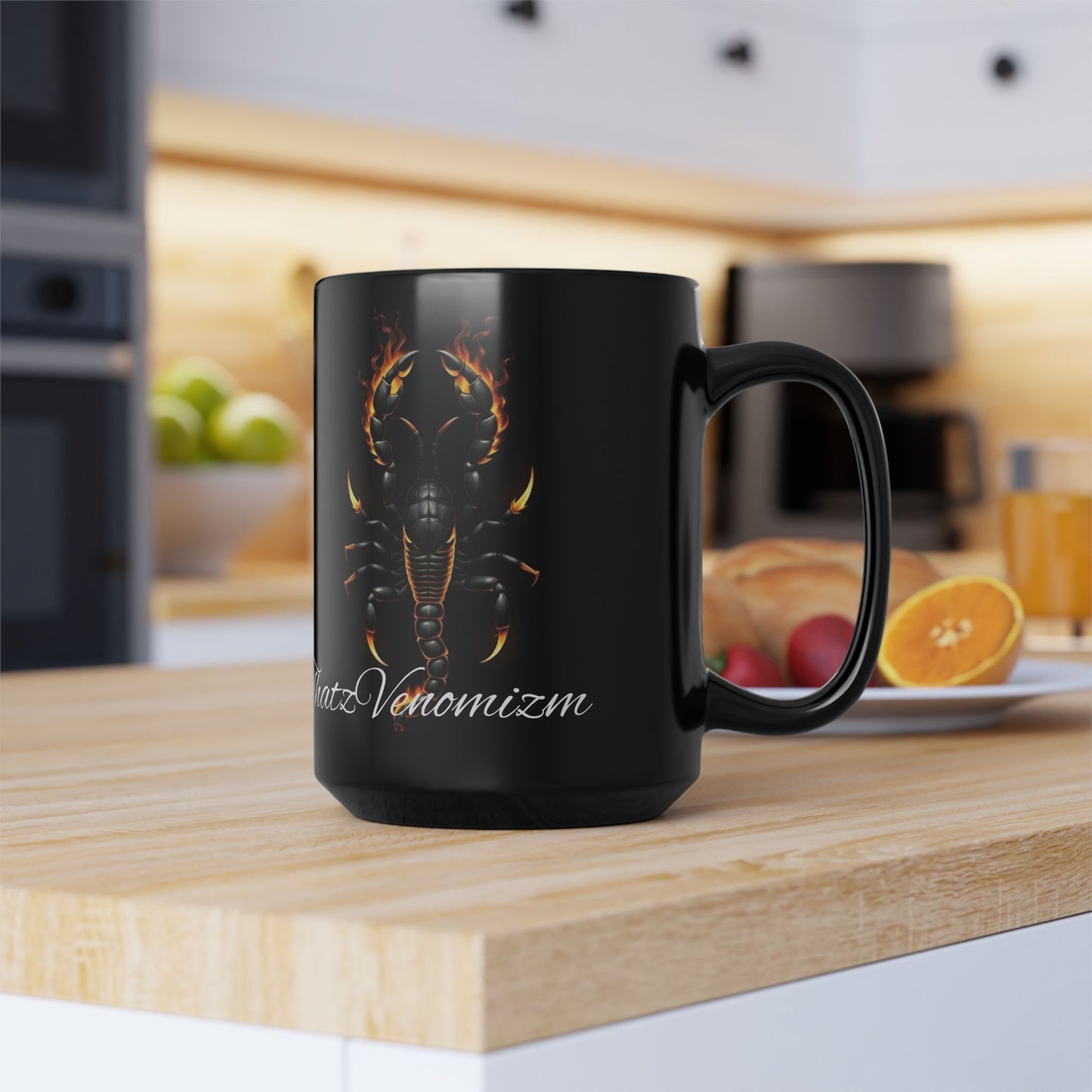 Black Mug with Scorpion Design - Empowering Coffee Cup for Motivational Moments, Unique Gift for Friends, #ThatzVenomizm, Spiritual, [...]