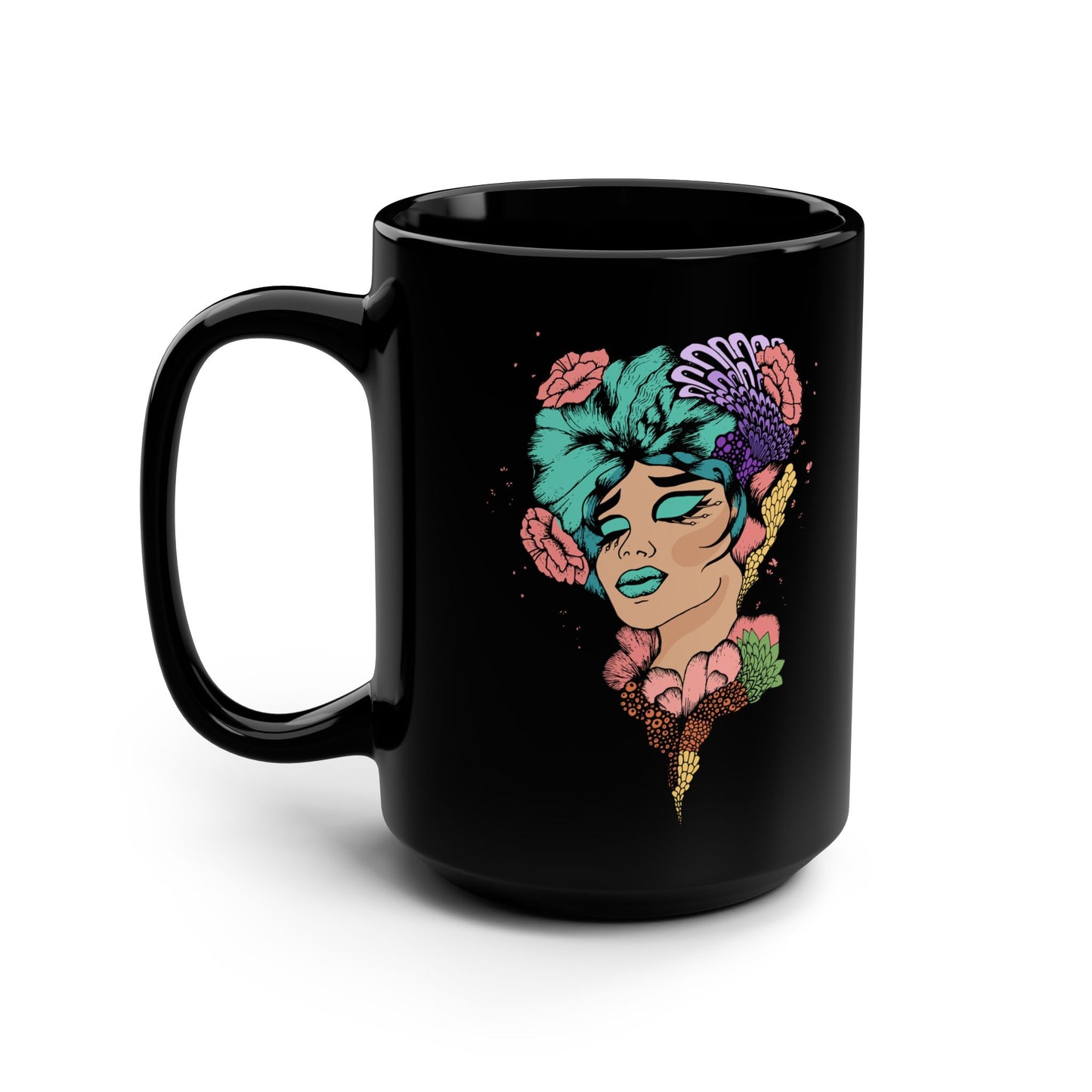 Faith  Mug — "God Will Work It Out, Just Have Faith" 15oz Black Ceramic