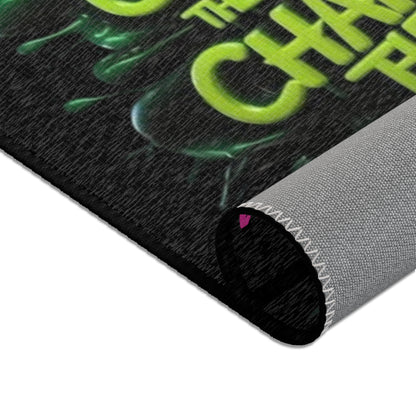 Venom'z Area Rug — "Don't Change the Goal, Change the Strategy" Neon Quote