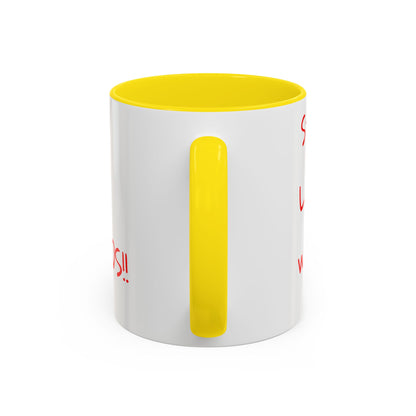 Accent Coffee Mug - ThatzVenomizm 'Harsh Words' Funny Sarcastic Script Mug (11/15oz)