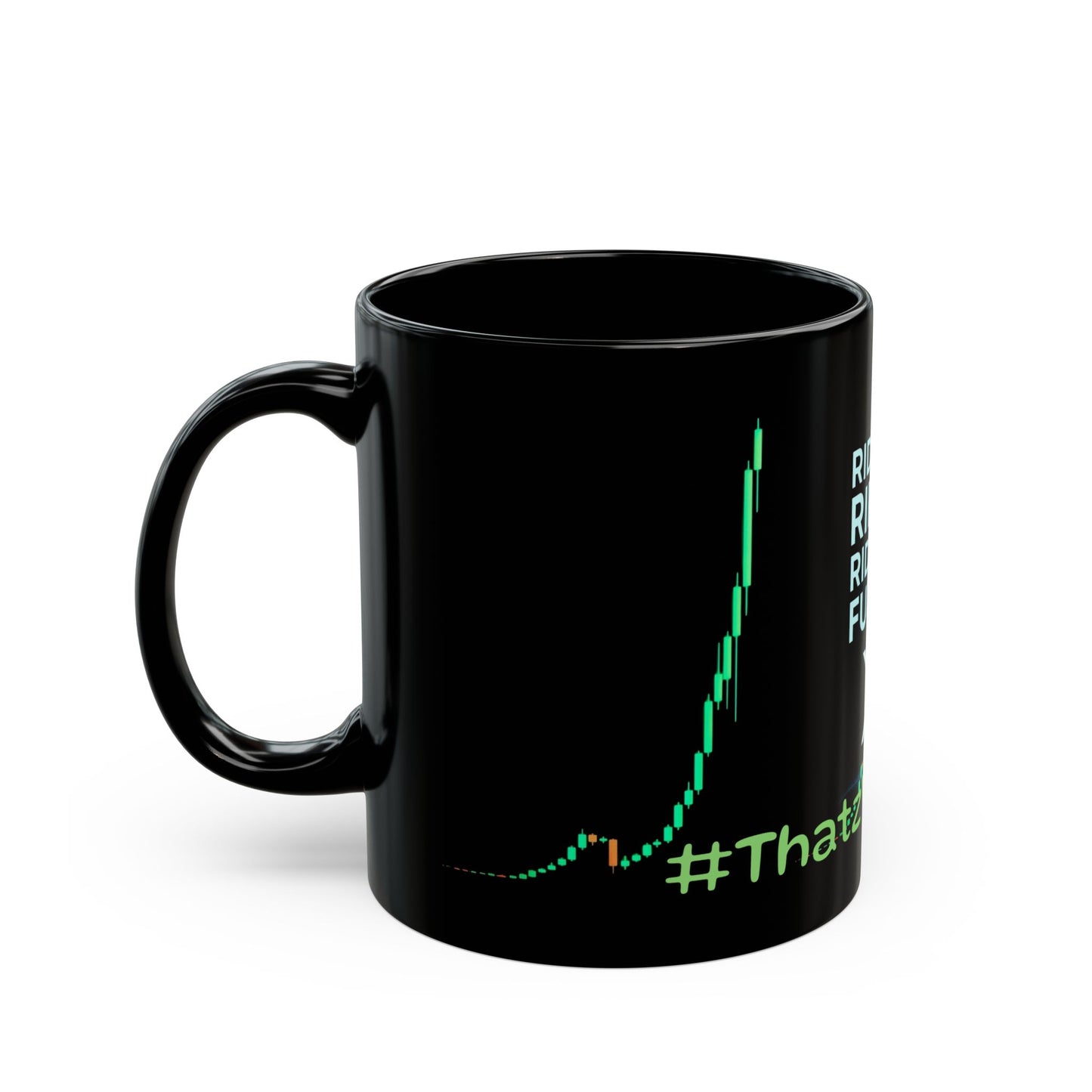 Ride the Ripple Future Mug — XRP Crypto Price Chart Coffee Cup