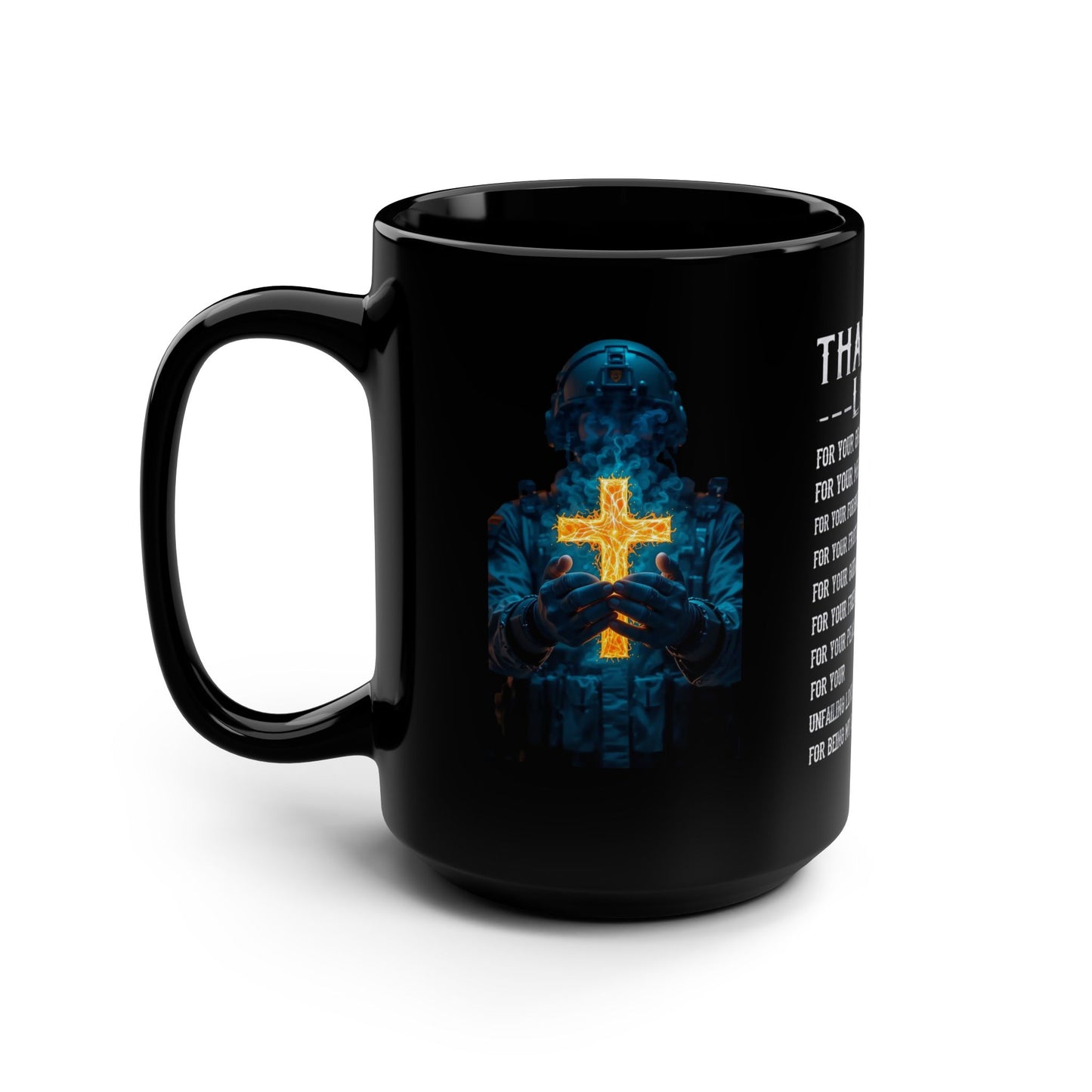 Thank You  15oz Black Mug